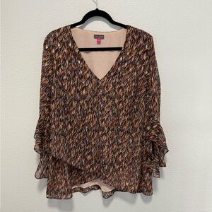Vince Camuto Abstract Patterned Blouse